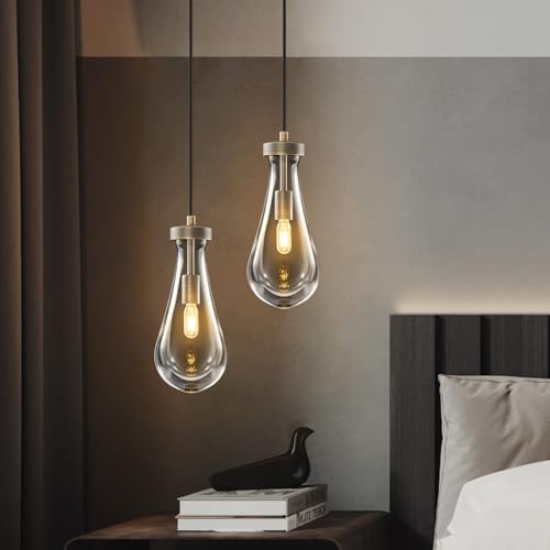 Raindrop Pendant Light Fixtures of 2 Lights,Tear Drop Pendants Light - Image 2
