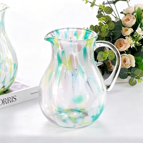 KAMMAK Glass Vase,Colored Hand Blown Decorative Vase - Image 5