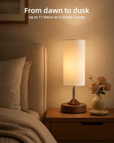 EZVALO Dimmable Cordless Table Lamp, Small Ambient Light with Timer - Image 6