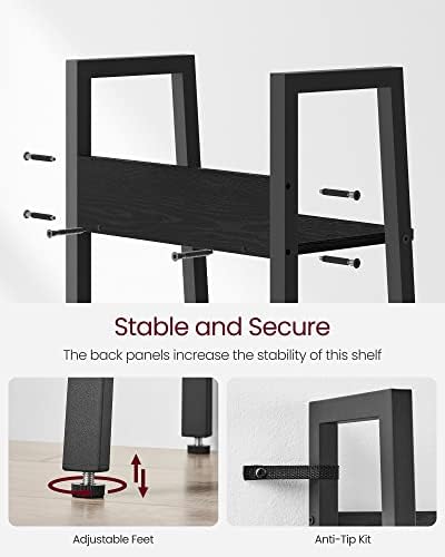 VASAGLE Bookshelf, 5-Tier Narrow Bookcase, Ladder Shelf - Image 5