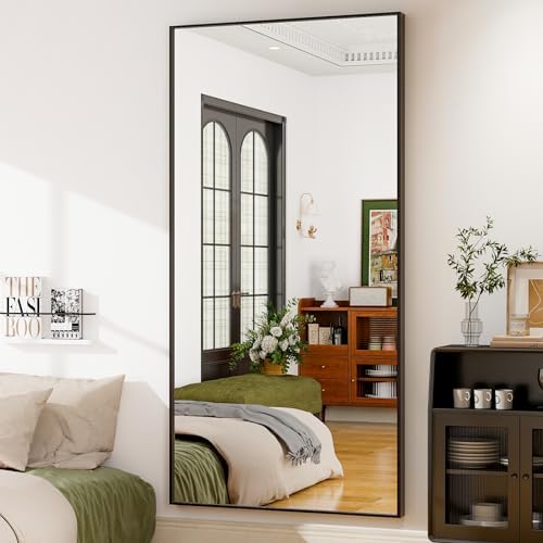 GLSLAND 76"x34" Full Length Mirror Large Rectangle Full Body Mirror, Black - Image 4