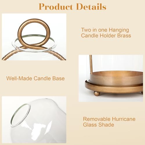 15"&9"&7" Hurricane Glass Candle Holders Set of 3 - Image 6
