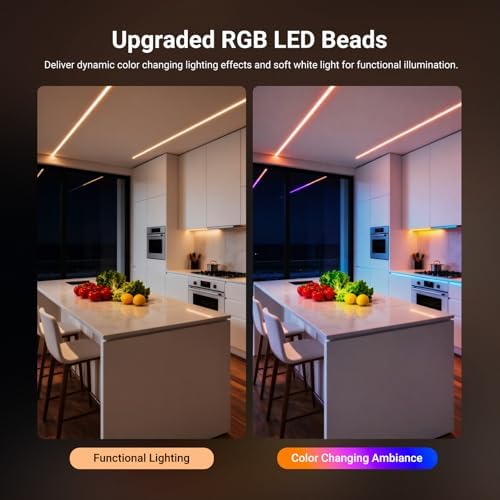NEEWER 9.84ft/3m LED Strip Lights Front Lit, Smart AI RGB IC Cuttable Neon Rope Light, App Control Color Changing, Bedroom Gaming Room Home Indoor Wall Decor, Compatible with Google and Alexa, NS01 - Image 3