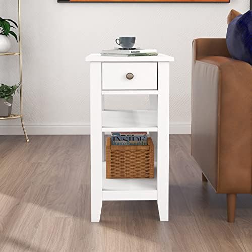 ChooChoo Side Table Living Room with Drawer and Shelf - Image 4