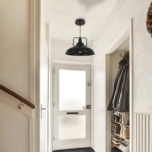 Black Pendant Light, Large Pendant Light 15.7" 3 Packs, Farmhouse Pendant Light, Modern Pendant Lights, Kitchen Pendant Lights, Pendant Lights Kitchen Island for Kitchen, Living Room, Bedroom - Image 5