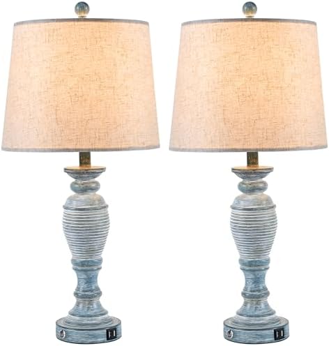 Farmhouse Table Lamps for Living Room, Touch Control, Set of 2 - Image 6