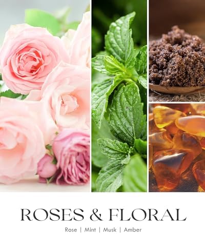 AOOVOO Rose Scented Candles for Women - 20oz 3 Wick Soy Candles for Home Scented, Aromatherapy Candle with Crystals Inside, Birthday Gifts Valentines Day Candle for Women Mom - Image 4