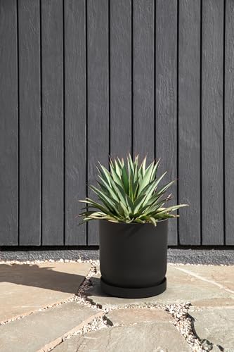 Veradek Mason Series Lima Planter & Drip Tray - Large Round Outdoor Planter - Image 4
