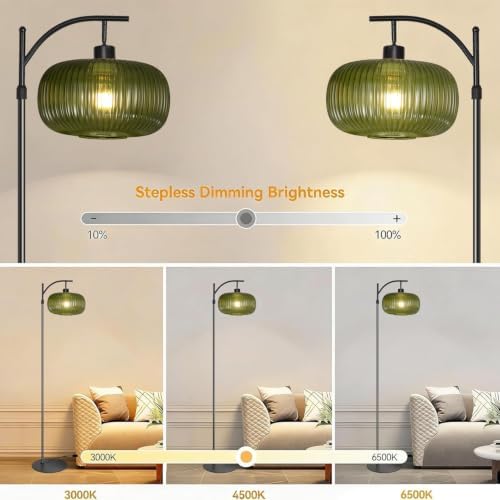 Modern Floor Lamps for Living Room, Dimmable Gold Standing Lamp with Remote - Image 2