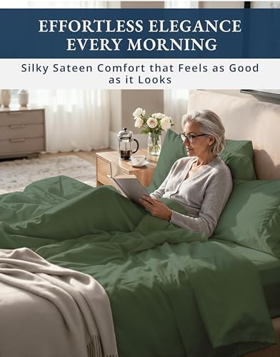 LANE LINEN Twin Sheets Set,100% Egyptian Cotton Sateen, 1000 Thread Count - Image 4