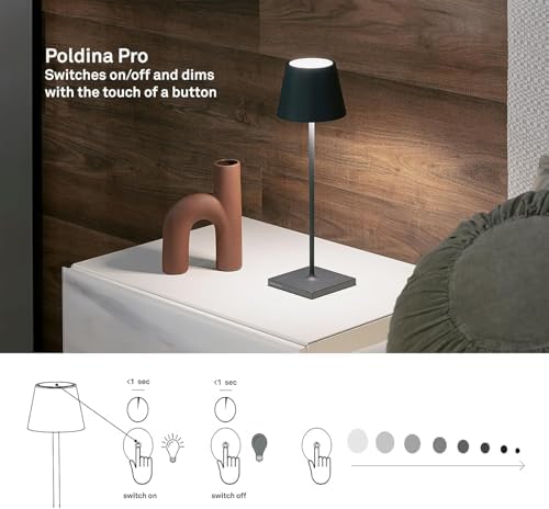 Zafferano, Poldina Pro, Rechargeable Cordless Lamp, Orange - Image 6