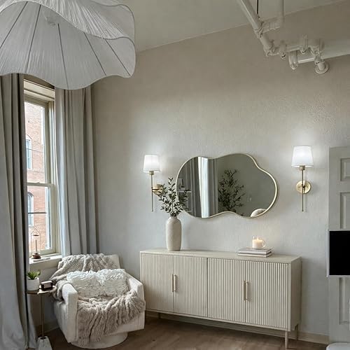Irregular Asymmetrical Wall Mirror 26x48" with Modern Aluminum Alloy Frame - Image 6