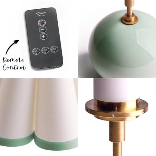 Pooky Lighting Cecily Rechargeable Ceramic Table Lamp 15" - Cordless Lamp - Image 5