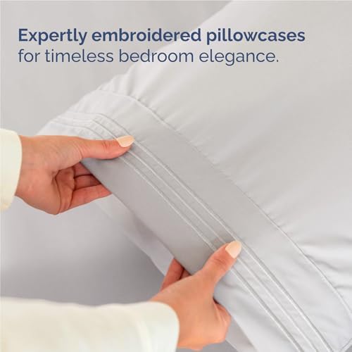 Full Size 4 Piece Sheet Set - Breathable & Cooling Sheets - French Grey - Image 6