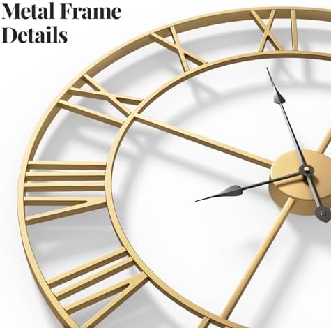 Cuspin Large Gold Wall Clock 36 Inch Decorative Wall Clocks for Living Room - Image 4