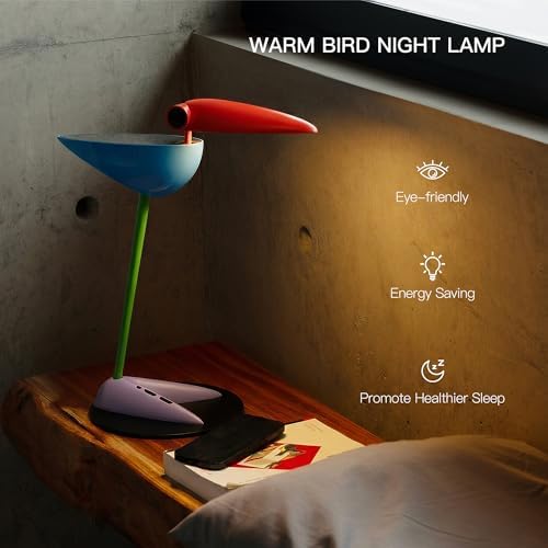 KEEY Modern Bird Desk Lamp Aluminum Night Light LED Reading Lamp Home Decor - Image 2