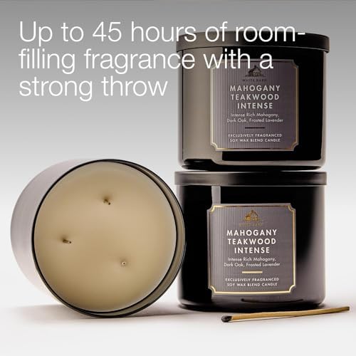 Bath & Body Works 3-Wick Candle, Mahogany Teakwood Intense, Soy Wax Blend - Image 5