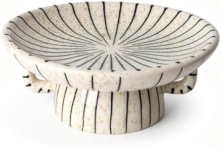 DOWAN 10.5'' Large Decorative Bowls, Handcrafted Ceramic Bowls for Home Decor, Centerpieces for Tables, Chic Key Holder for Entry Table, Unique Hand-painted Modern Art Deco Bowl by DOWAN