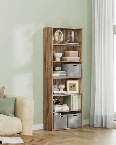 VASAGLE 6-Tier Bookshelf, Storage Organizer, 23.6 x 9.5 x 63.2 Inches - Image 4