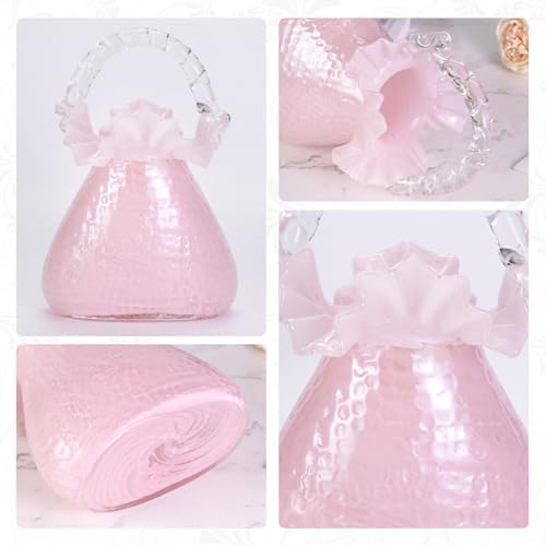 KAMMAK Glass Vase,Colored Hand Blown Decorative Vase - Image 4
