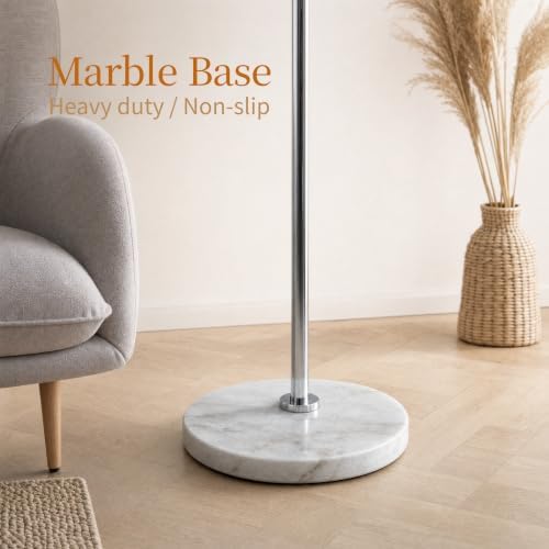 Chrome Arched Floor Lamp with Silver Lampsharp for Living Room - Image 6