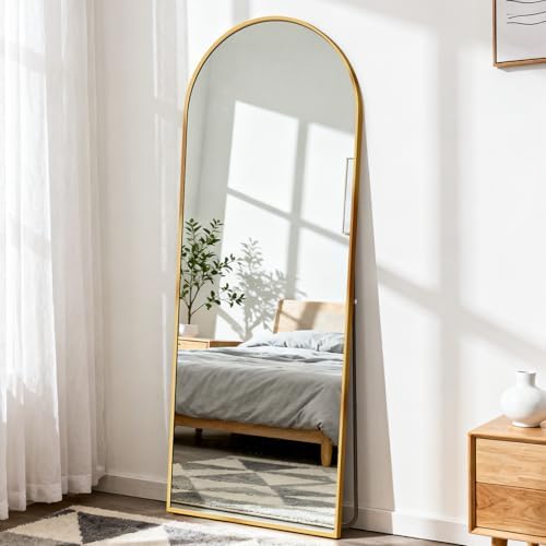 DUMOS Arched Mirror Full Length Floor, 56x15 Inch Full Body Standing Mirror by DumosLifestyle