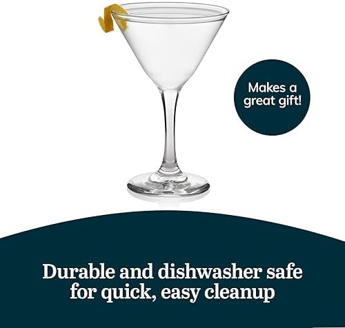 Libbey Martini Glasses Set of 12, Modern and Clear Stemmed Cocktail Glasses, Dishwasher Safe Martini Glass Set for Classic Martinis, Cosmopolitans - Image 5