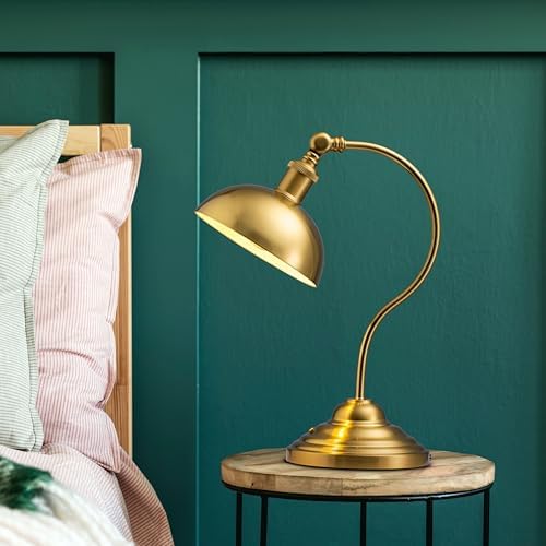 O'Bright Bankers - Cordless LED Table Lamp, Battery-Operated, Rechargeable, 3-Level Dimming, Universal USB-C Charging, 180° Swivel Head, Luxury Metal Shade, Antique Brass - Image 6
