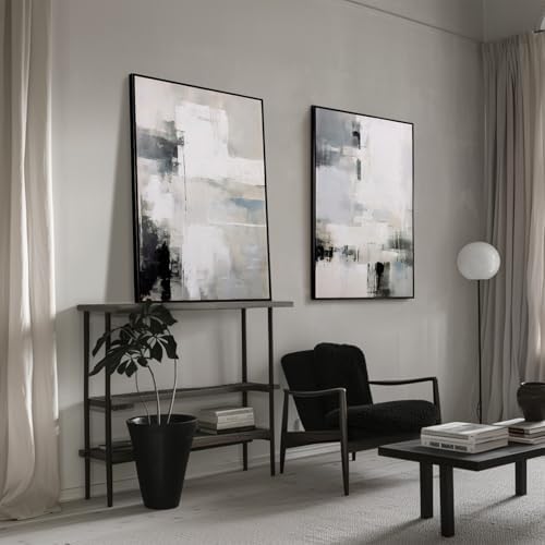 SAFERRYHOME Neutral Abstract Hand Painted Wall Art, 24x36 Inches, Set of 2 - Image 6
