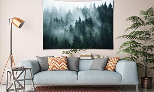 Large Wall Art W108"xL80", Misty Forest Hanging Tapestries for Any Room - Image 4