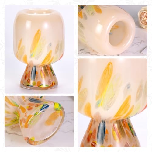 KAMMAK Glass Vase,Colored Hand Blown Decorative Vase - Image 4