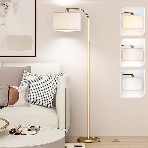 Gold Floor Lamp, Arc Floor Lamps for Living Room by CNXIN