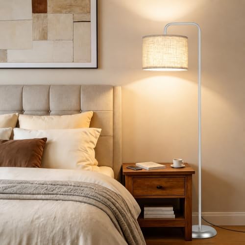 TJOY Floor Lamp, ‌Silver‌ Standing Floor Lamp for LivingRoom with 3CCT Bulb - Image 5