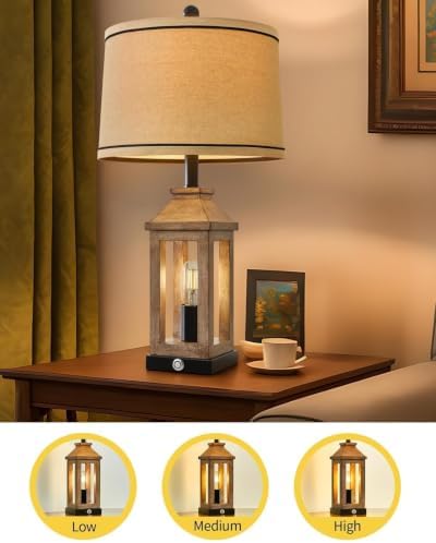 23.75" Farmhouse Dual USB Charging Ports 3-Way Dimmable Touch Control - Image 4