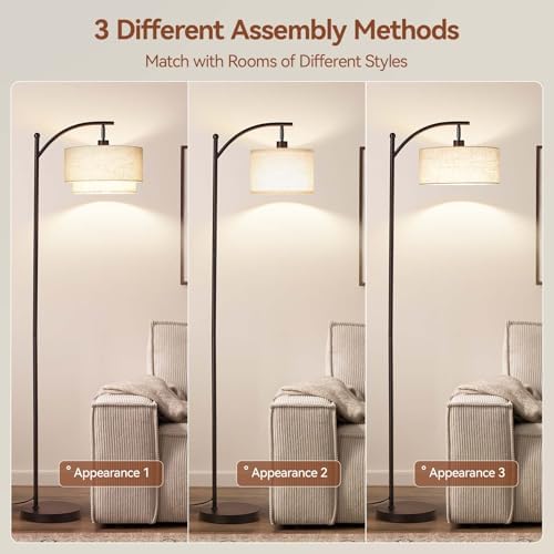 SUNMORY Floor Lamps for Living Room with 12W LED Bulb, Arc Lamp with 3 CCT - Image 4