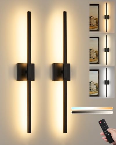 Rayogale Black Battery Operated Wall Sconce with Remote Control 40 Inch by Rayogale