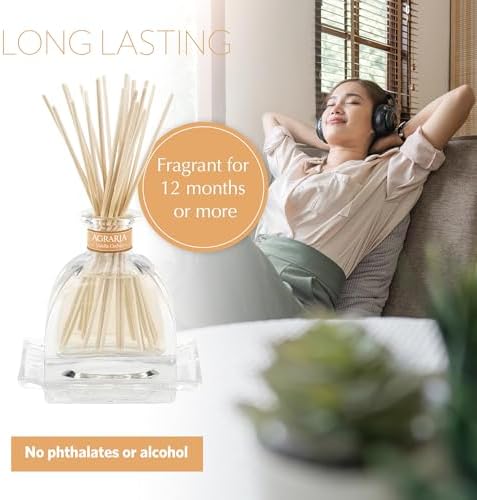 Agraria AirEssence Flower and Reed Diffuser Set, Hand Crafted Sola Flower Botanical Home Fragrance Diffuser, Home Decor for Living Room, Bedroom and More - Image 4