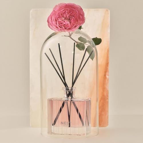 NEST New York Reed Diffuser, Himalayan Salt & Rosewater - The Wellness Collection - 5.9 fl oz - Fragrance for Up to 90 Days - Reusable, Refillable Glass Holder - Includes 8 All-Natural Reed Sticks - Image 3