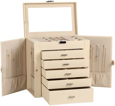Frebeauty 6-Layer Jewelry Box for Women,Large Jewelry Organizer with Drawer by Frebeauty