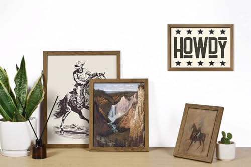 ANERZA 16 PCS Framed Western Wall Art Decor, Southwestern Gallery Wall Frame Set Prints for Bedroom Bathroom, Cowboy Posters for Living Room Aesthetic, Dorm Home Artwork Collage Kit - Image 5