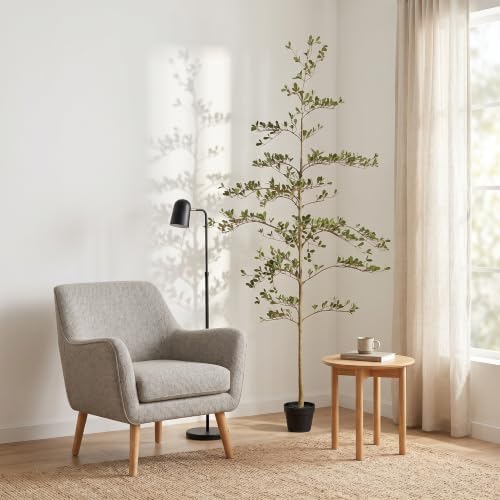 6FT Artificial Olive Tree, Faux Plants Indoor, Tall Fake Tree with Black Pot - Image 2