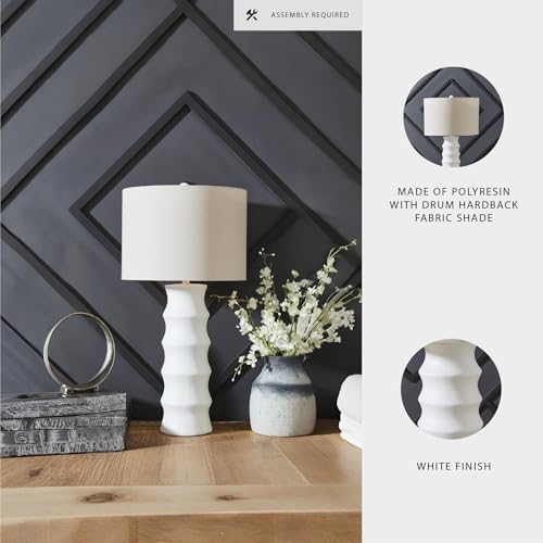 Signature Design by Ashley 1-Piece Scalloped Table Lamp for Living Room - Image 3