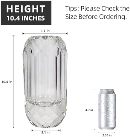 KAMMAK Glass Vase, Transparency Hand Blown Decorative Vase - Image 2