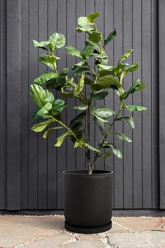 Veradek Mason Series Lima Planter & Drip Tray - Large Round Outdoor Planter - Image 4
