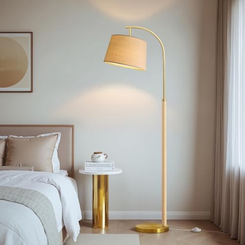 Real Wood Floor Lamps for Living Room Bedroom, 62" Mid Century Modern Lamp - Image 2