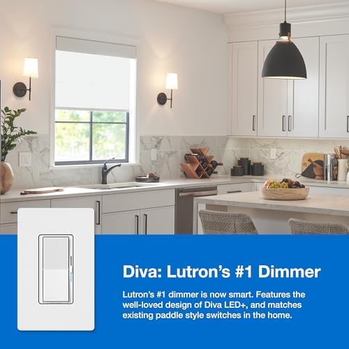 Lutron Caseta Diva Smart Dimmer Starter Kit; Dimmer, Hub, Remote, & More - Image 5