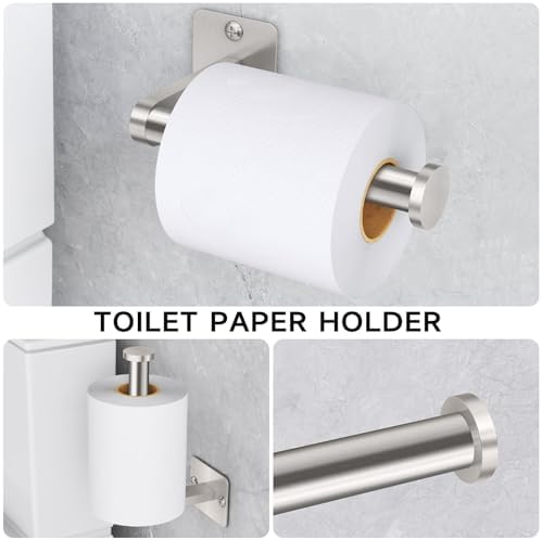 KLJKPA Brushed Nickel Bathroom Accessories Set, 4 PCS Bathroom Hardware Set - Image 4
