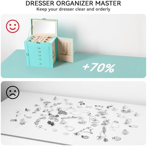 Frebeauty 6-Layer Jewelry Box for Women,Large Jewelry Organizer with Drawer - Image 6