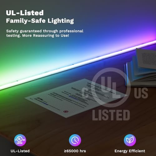 MIWISE LED Strip Lights,RGB Smart IC COB LED Strip Light Color Chasing,24ft Multicolor Flexible LED Tape Light,Music Sync with APP Control,Addressable DIY 16M Colors,for Cabinet,Bedroom,Party Decor - Image 4