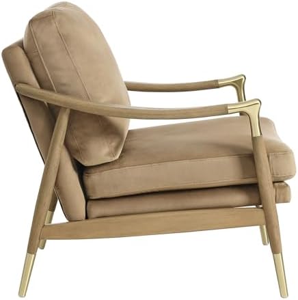 Modway Langford Stain-Resistant Performance Velvet Armchair – Mid Century Modern Velvet Chair with Wood Frame – Upholstered Accent Chair for Living Room or Bedroom - Image 6